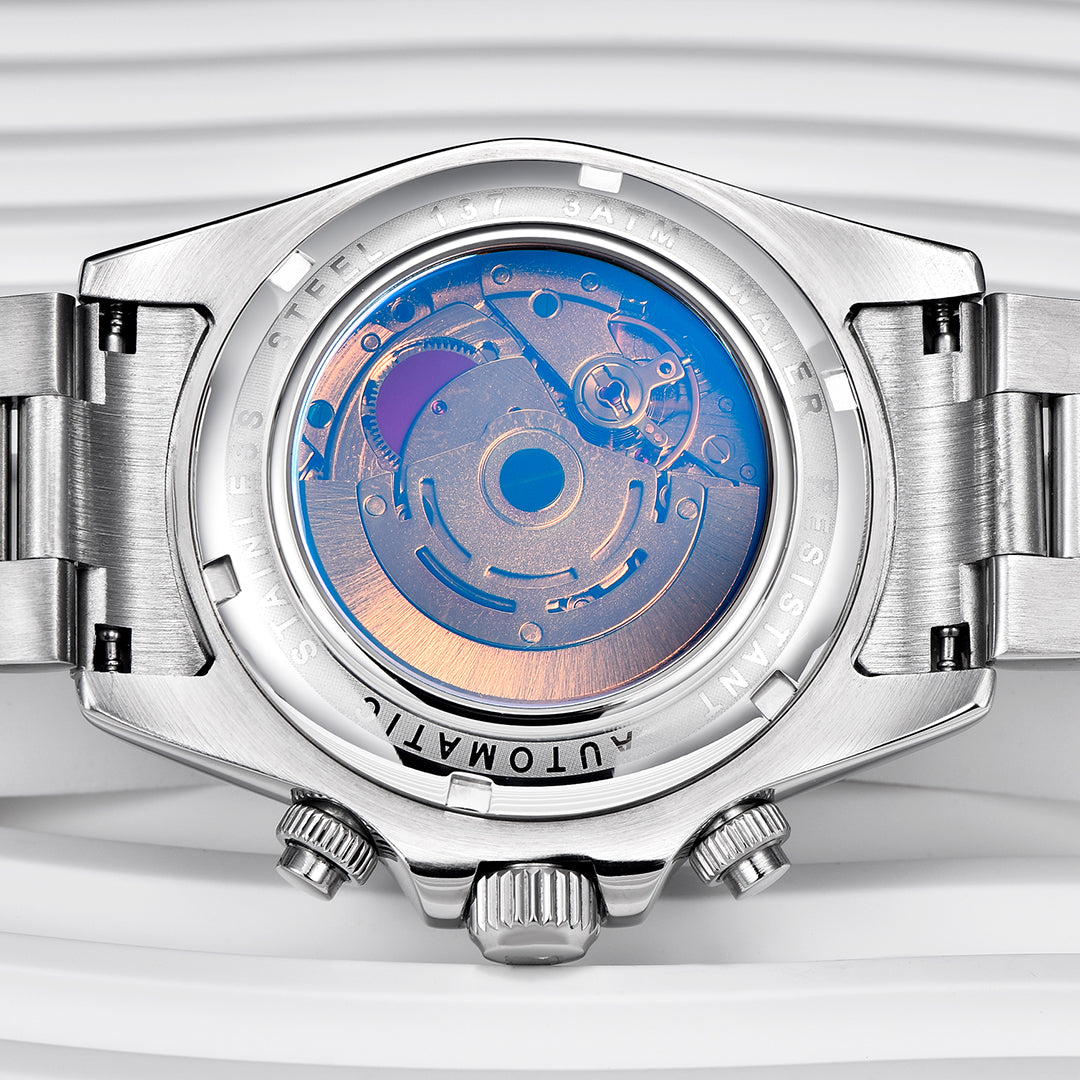 RollsTimi RT137 Men's Automatic Watches full Stainless Steel Mechanical Sports Wrist Watches for Men