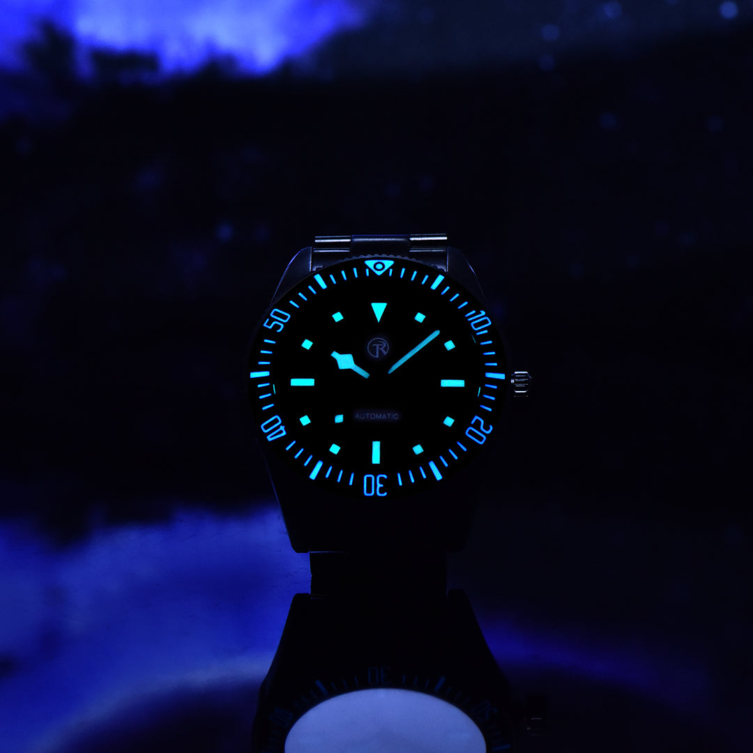 RollsTimi RT7910 Men's Automatic Watches 40mm Stainless Steel Waterproof Mechanical Wristwatch for Men SEIKO NH35 Movt Sythetic Sapphire Dial Glass