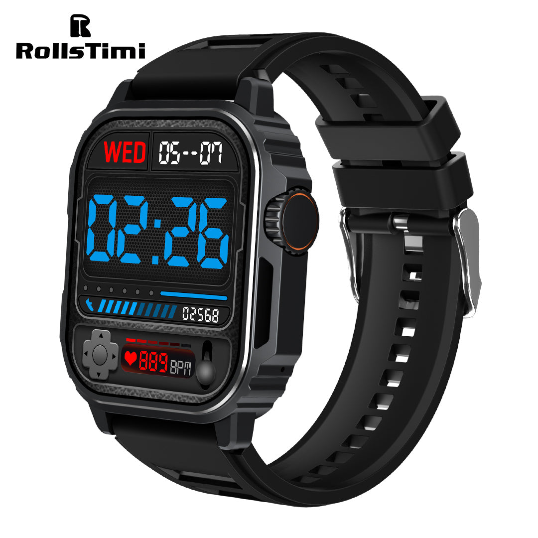 RollsTimi RTW11 Miliary Men's Smartwatch Sports Fitness Tracker IP68 Smart Watches for Women Oxygen Blood Pressure Monitoring