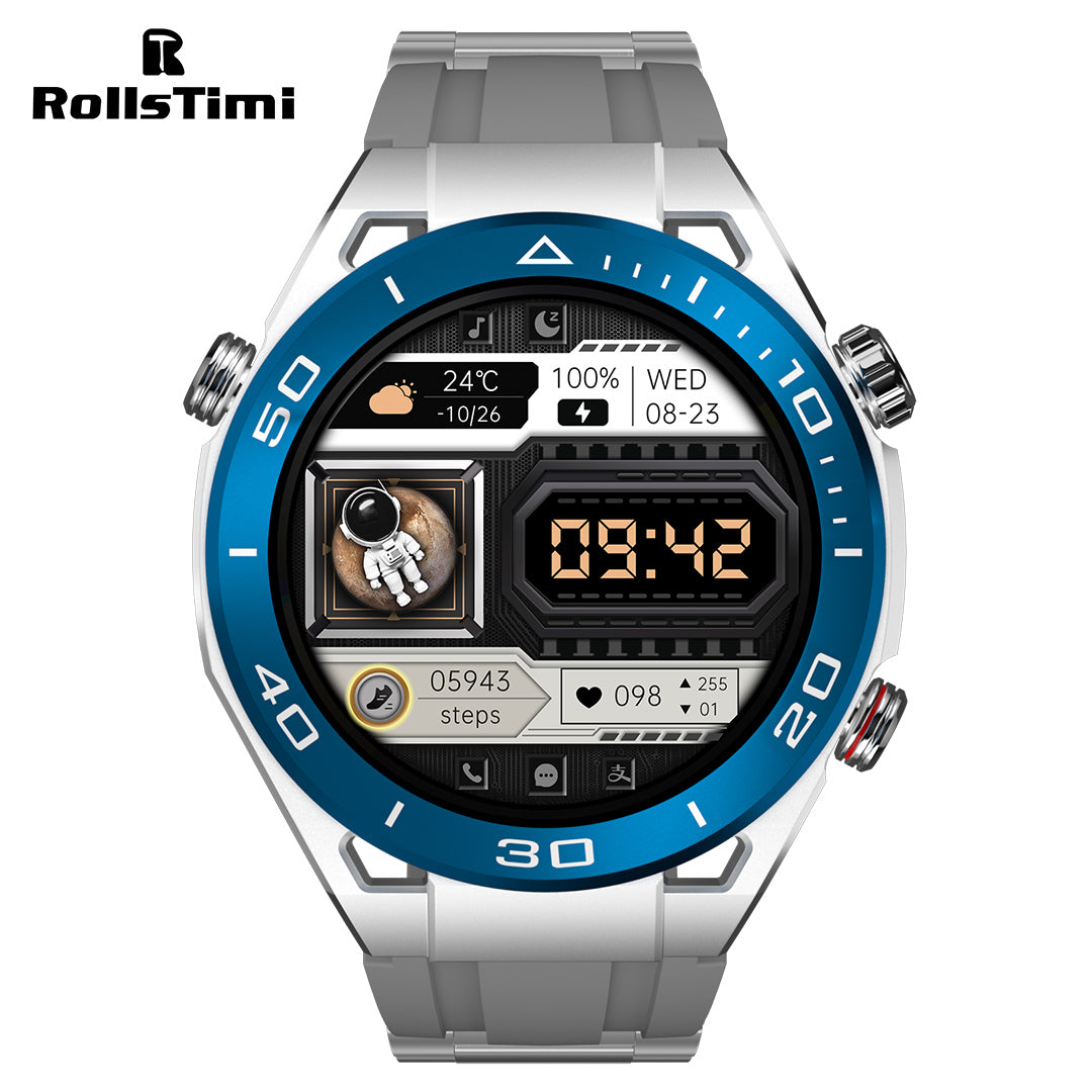 RollsTimi RTSK4 Luxury Men's Smartwatch Business Waterproof Sports Smart Watch for Women Fitness Tracker Heart Rate Blood Pressure Monitoring