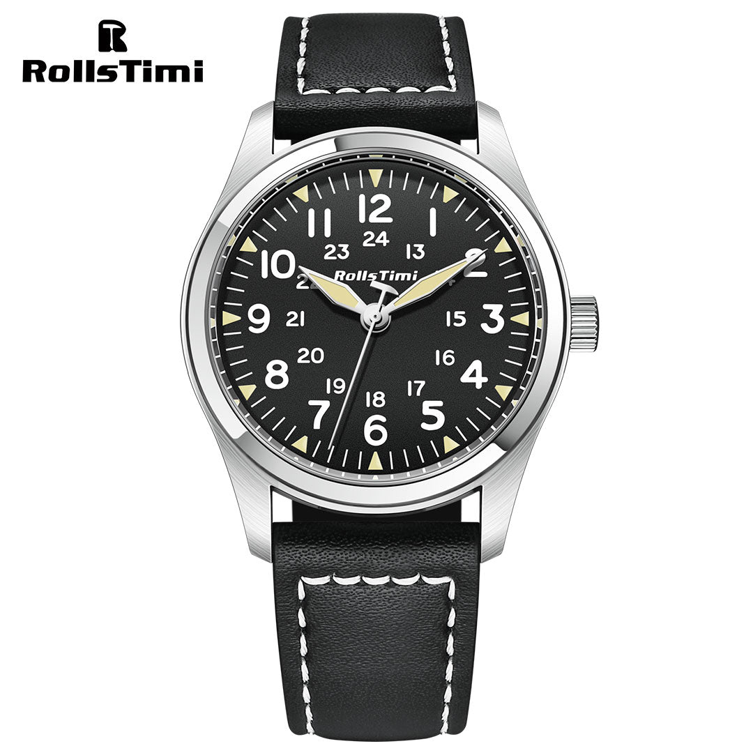 RollsTimi RT7902 Men's Quartz Watches 42mm Sports Pilot Business Wrist Watch for Men