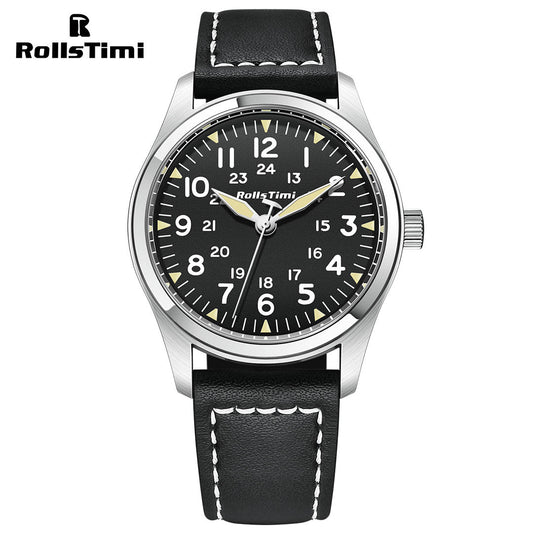 RollsTimi RT7902 Men's Quartz Watches 42mm Sports Pilot Business Wrist Watch for Men