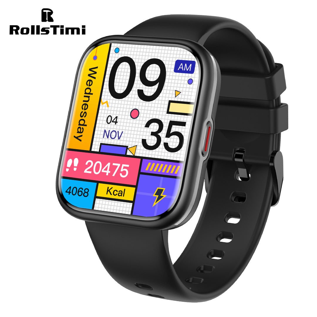 RollsTimi RT03 Casual Smartwatches Sports Fitness Tracker Waterproof Smart Watch for Men Women, Heart Rate Blood Pressure Monitor, Bluetooth Calls