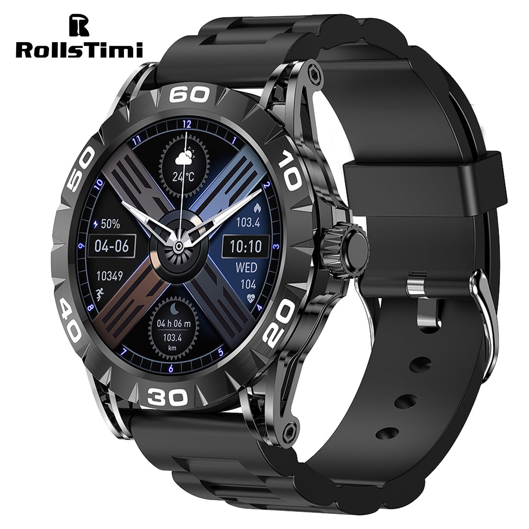 RollsTimi RT76 Men's Smartwatches Luxury Sports Fitness Tracker Waterproof Smart Watch for Women Heart Rate Blood Pressure Monitor, Bluetooth Call