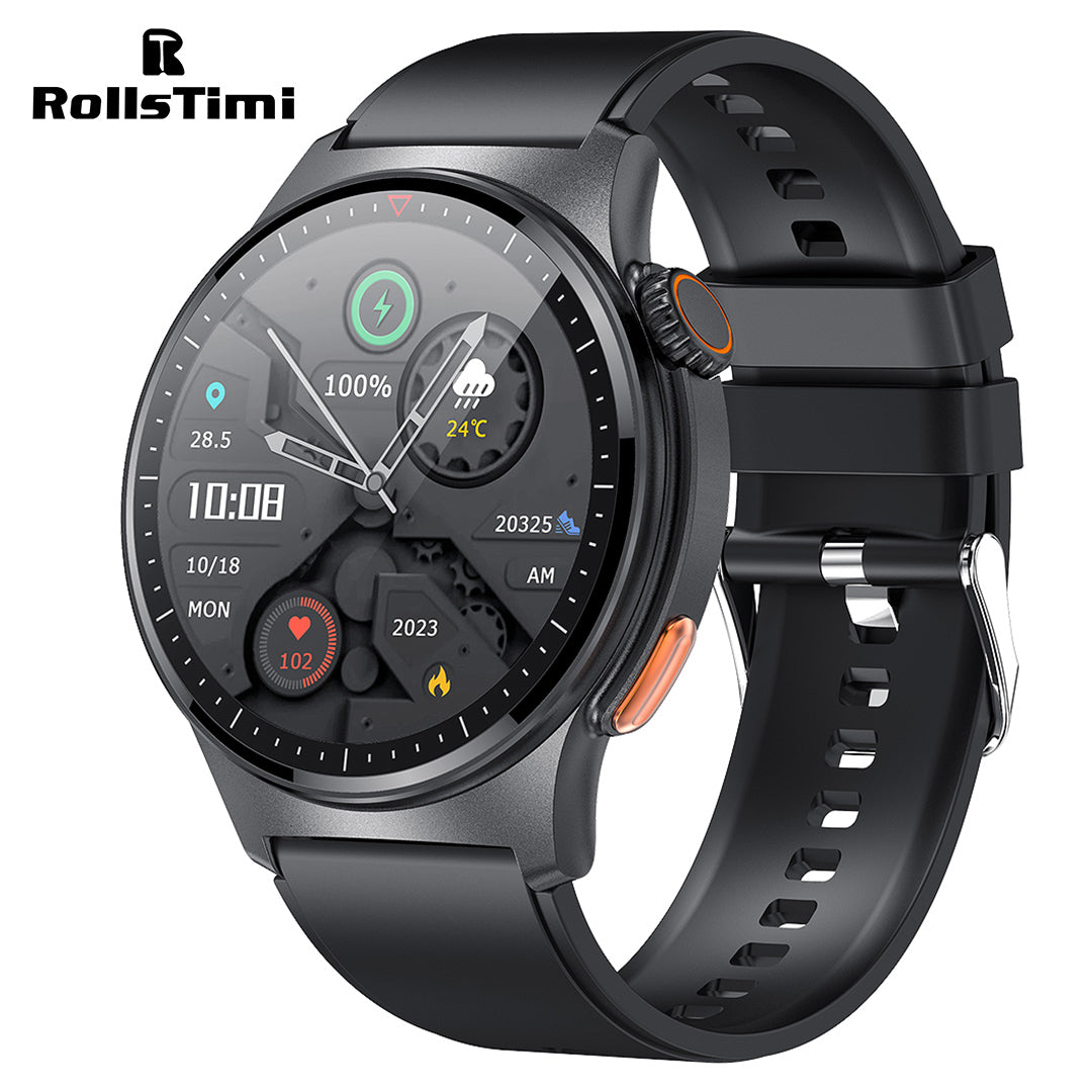 RollsTimi RT49 Men's Sports Smartwatches Fashion Steel Waterproof GPS Smart Watch for Women, Fitness Tracker, Heart Rate Blood Pressure Monitor, Bluetooth Call