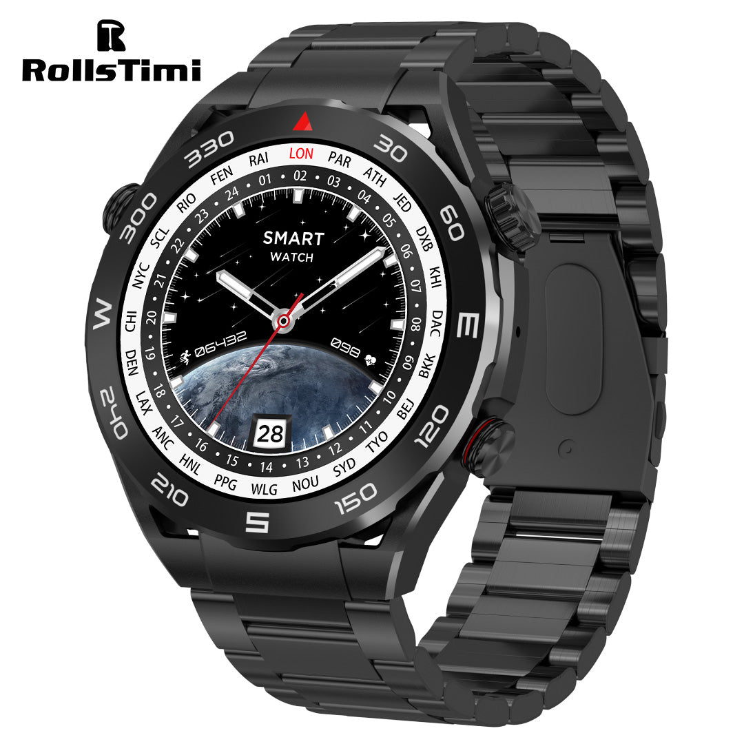 RollsTimi RTSK4 Luxury Men's Smartwatch Business Waterproof Sports Smart Watch for Women Fitness Tracker Heart Rate Blood Pressure Monitoring