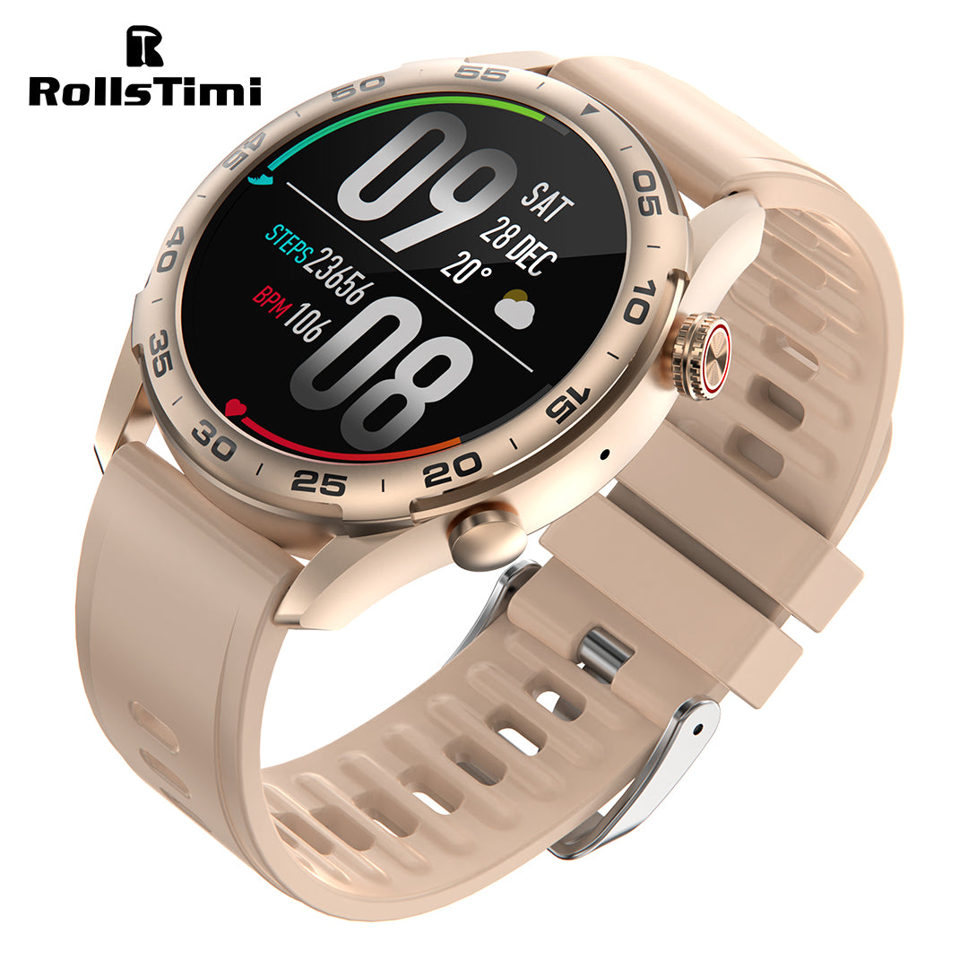 RollsTimi RTG101 Men's Smartwatch Amoled Screen Business Sports Fitness Tracker Smart Watch for Women Heart Rate Blood Pressure Monitoring