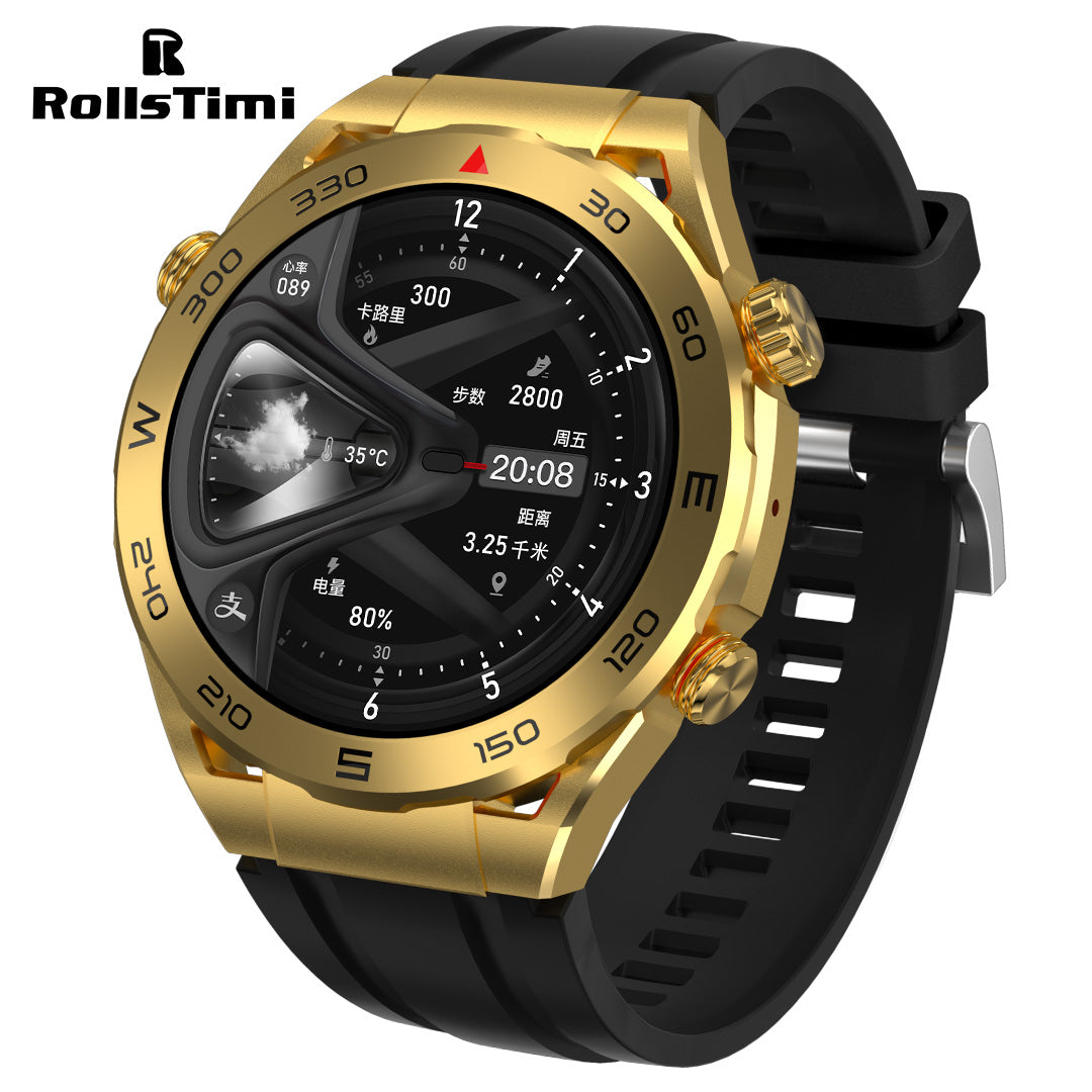 RollsTimi RTSK4 Luxury Men's Smartwatch Business Waterproof Sports Smart Watch for Women Fitness Tracker Heart Rate Blood Pressure Monitoring