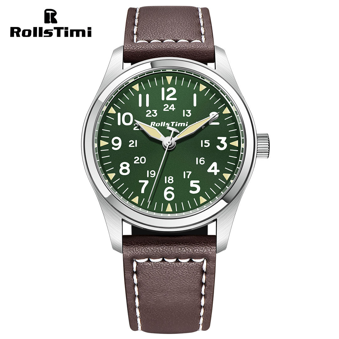 RollsTimi RT7902 Men's Quartz Watches 42mm Sports Pilot Business Wrist Watch for Men