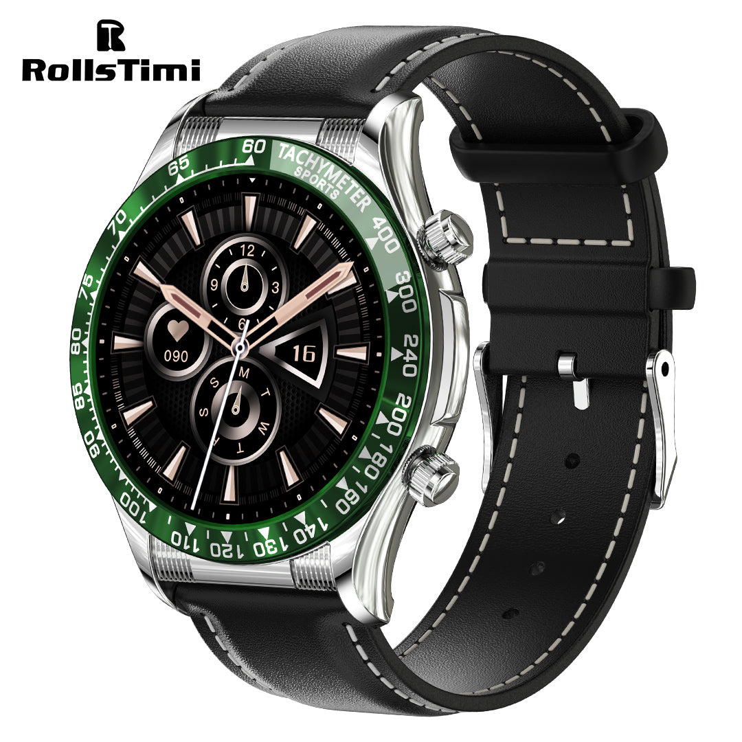 RollsTimi RTE18 Classic Men's Smartwatch Sports Waterproof Bluetooth Calls Smart Watches for Women Men, Heart Rate Blood Pressure Monitoring