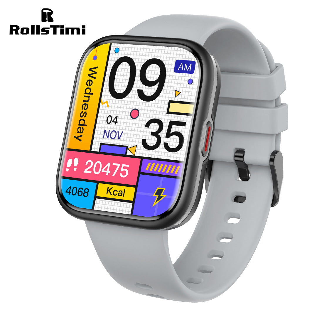 RollsTimi RT03 Casual Smartwatches Sports Fitness Tracker Waterproof Smart Watch for Men Women, Heart Rate Blood Pressure Monitor, Bluetooth Calls