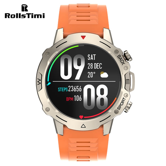 RollsTimi RTG102 Men's Smartwatch Sports Fitness Tracker Waterproof Smart Watch for Women Heart Rate Blood Pressure Monitoring