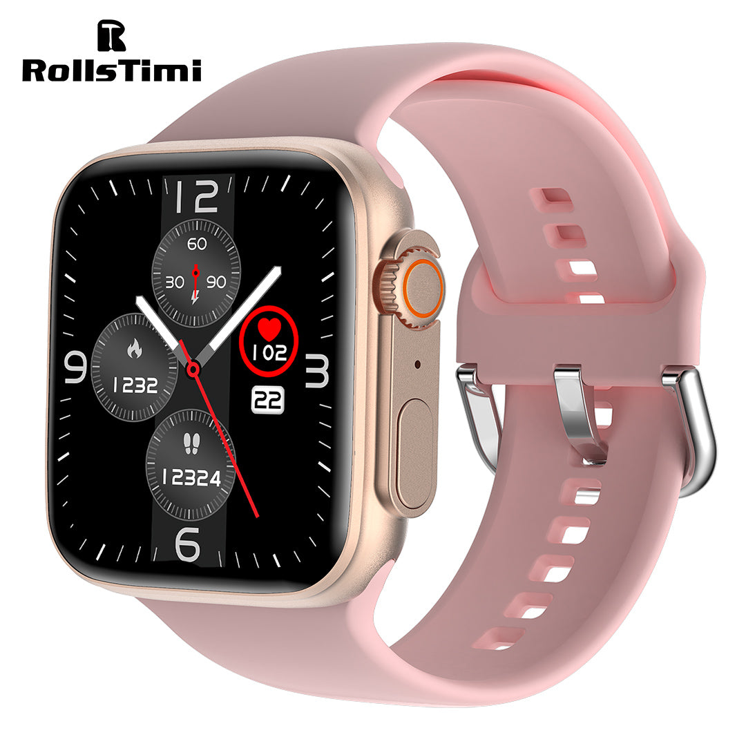 RollsTimi RT18 Fashion Men's Smartwatches Sports Fitness Tracker Waterproof Smart Watch for Women Heart Rate Blood Pressure Monitor, Bluetooth Calls