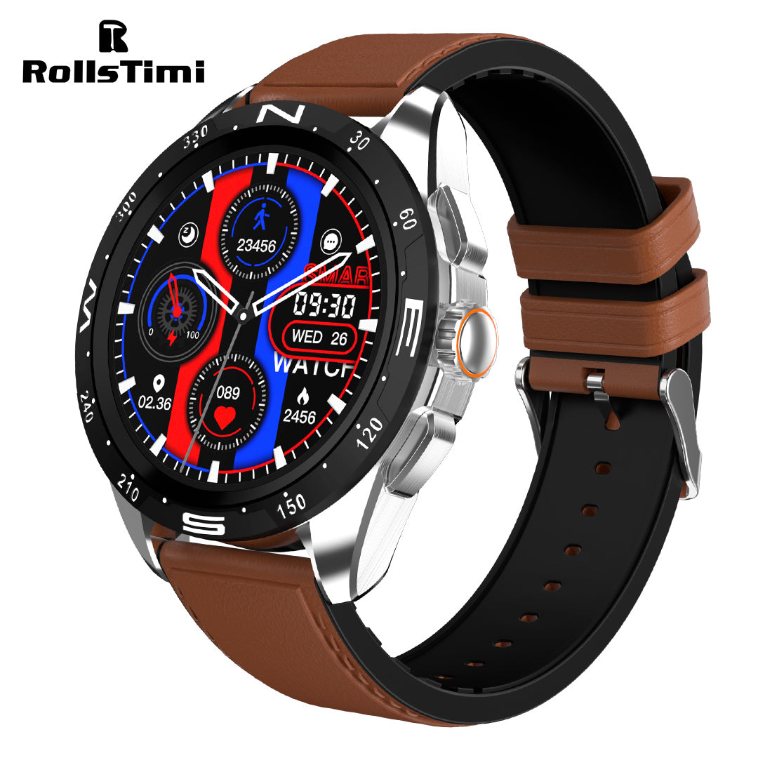 RollsTimi RTH6Max Men's Smartwatch Sports Fitness Tracker Fashion Waterproof Smart Watches for Women Bluetooth Calls Heart Rate Blood Pressure Monitoring