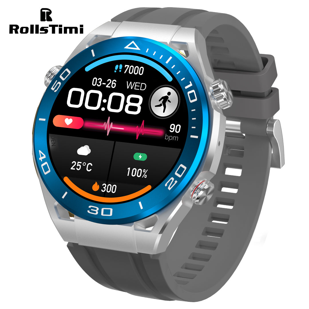 RollsTimi RTSK4 Luxury Men's Smartwatch Business Waterproof Sports Smart Watch for Women Fitness Tracker Heart Rate Blood Pressure Monitoring