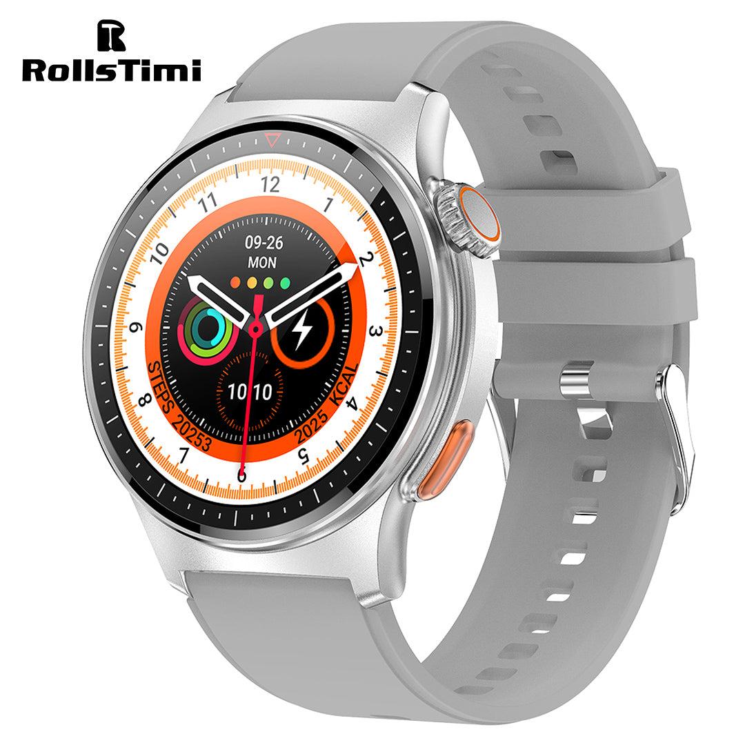 RollsTimi RT49 Men's Sports Smartwatches Fashion Steel Waterproof GPS Smart Watch for Women, Fitness Tracker, Heart Rate Blood Pressure Monitor, Bluetooth Call